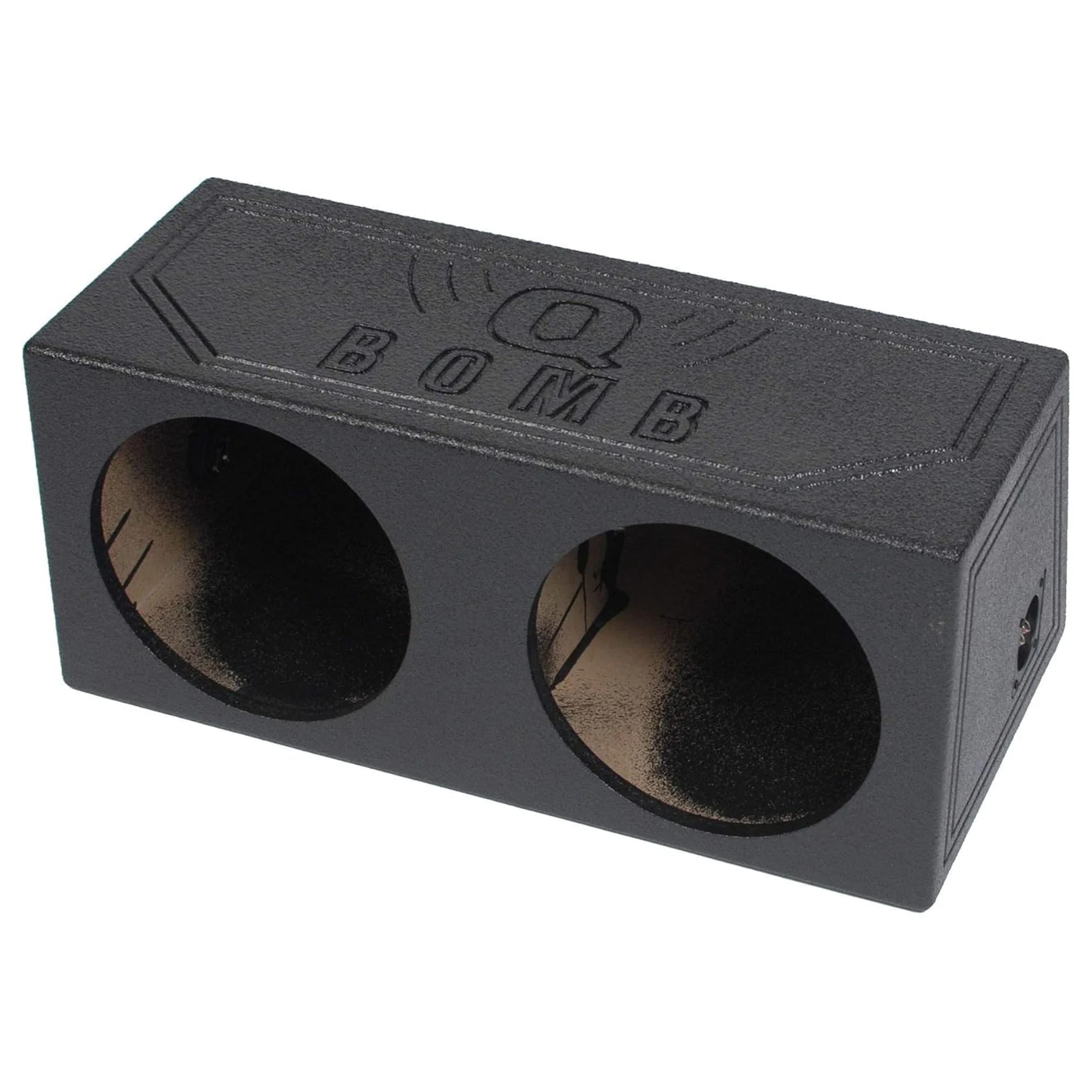 Q Power QBomb QBOMB12S Dual 12" Sealed Port Subwoofer Sub Box w/ Bedliner Spray