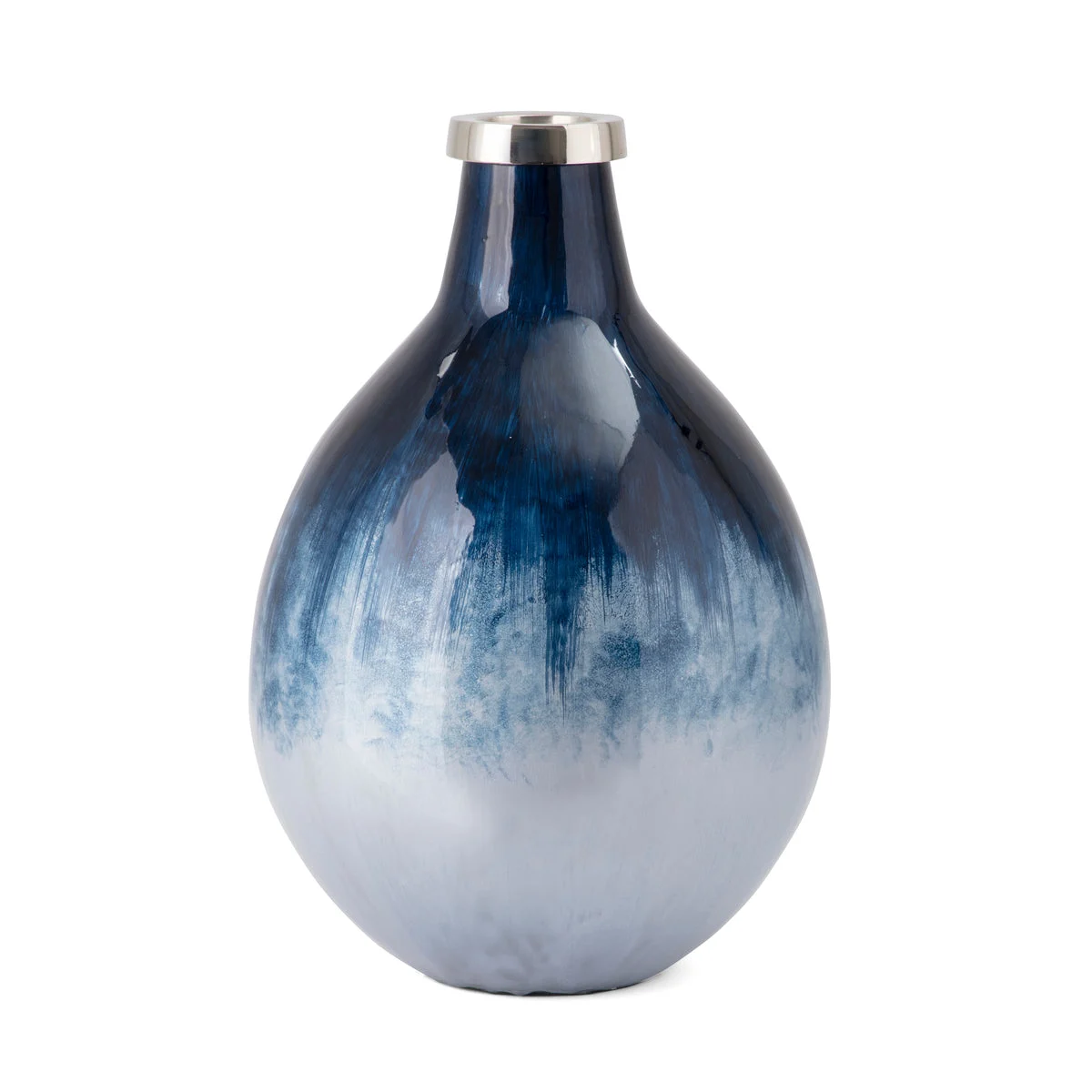 Imax Worldwide Home Comino Large Glass and Aluminum Vase