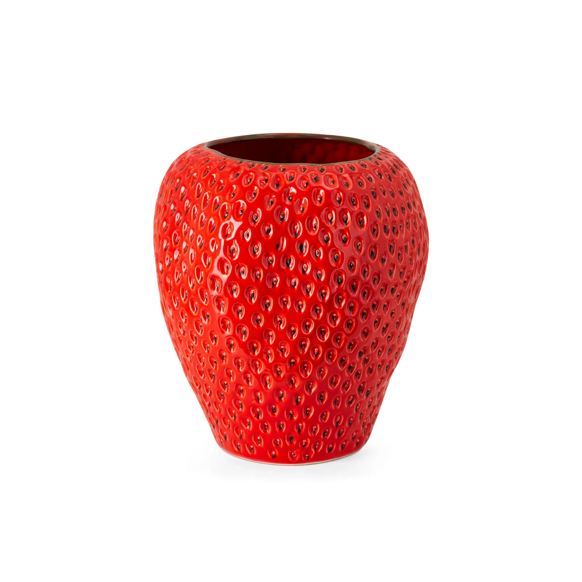 Imax Worldwide Home Strawberry Short Oversized Ceramic Vase