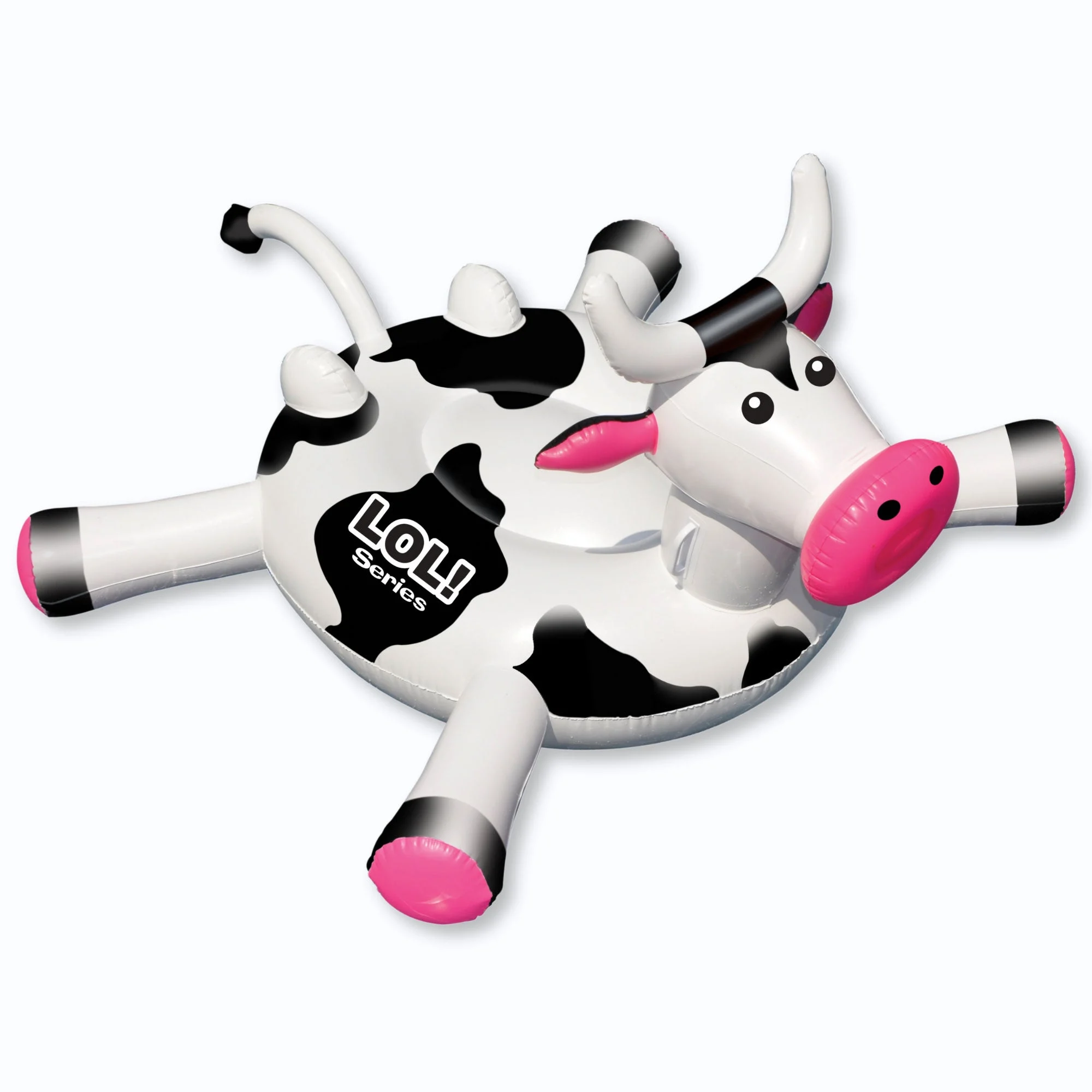 Swimline Giant 56" Inflatable LOL Cow Swimming Pool or Lake Floating Water Raft