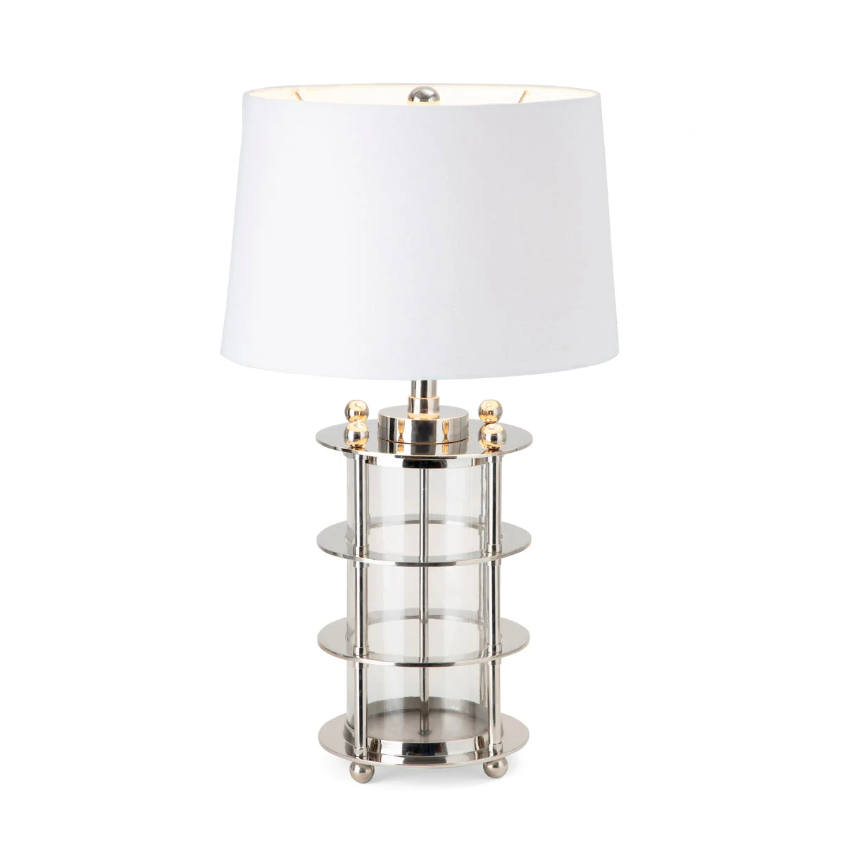 IMAX Worldwide Home Capri Aluminum and Glass Lamp