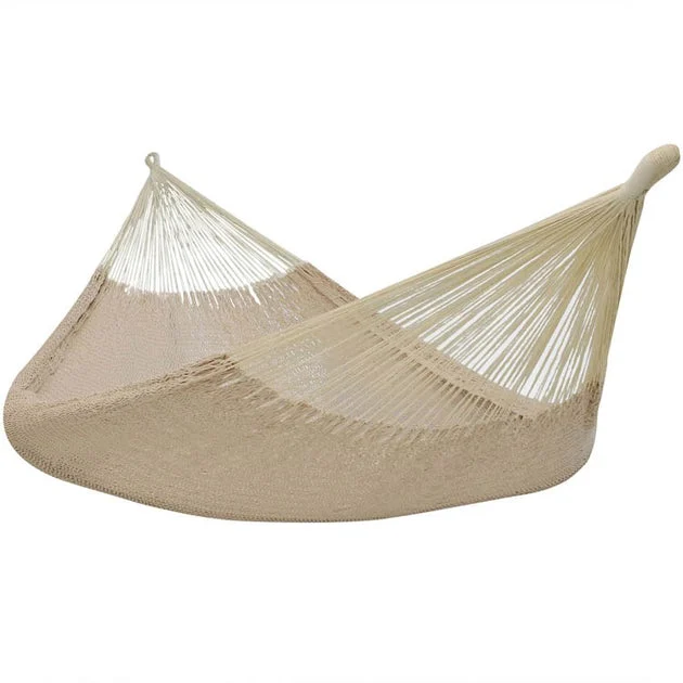 Mayan Handwoven XXL Thick Cord Family Hammock - Natural