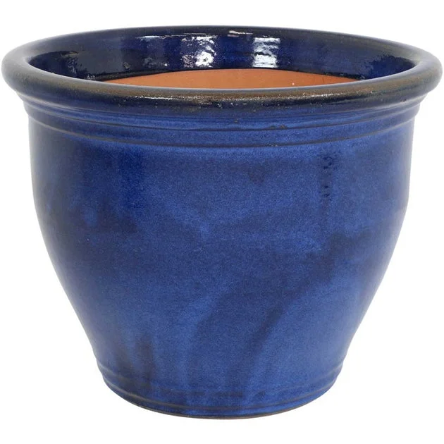 Studio 18" Ceramic Indoor/Outdoor Planter - Imperial Blue