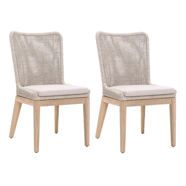 Mesh Outdoor Dining Chairs Set of 2