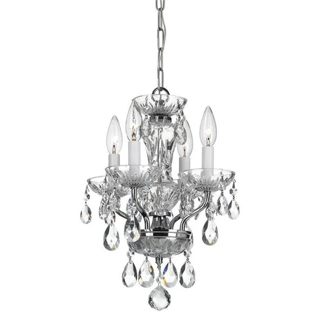Traditional Four-Light Italian Mini Chandelier