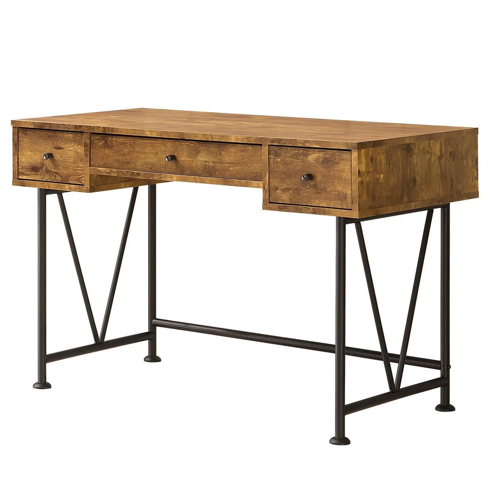 Coaster Home Furniture Analiese 3 Drawer Home Office Study Desk, Antique Nutmeg
