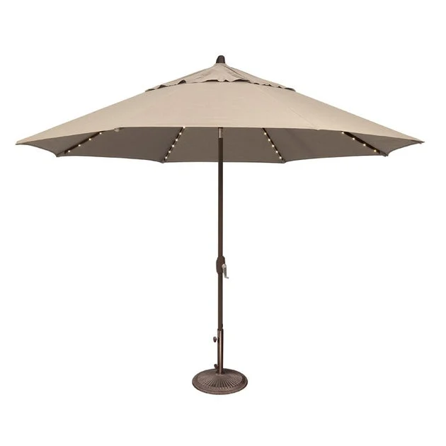 Lanai Pro 11' Octagonal Auto Tilt Umbrella with Starlights