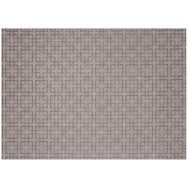 Lattice 5'3" x 7'4" Outdoor Rug - Silver & Charcoal