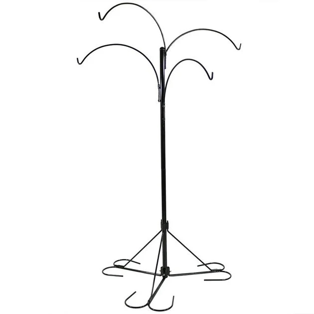 Hanging Basket Stand with Four Adjustable Arms