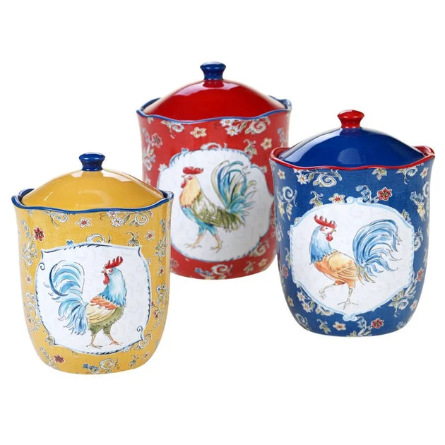 Morning Bloom Three-Piece Canister Set