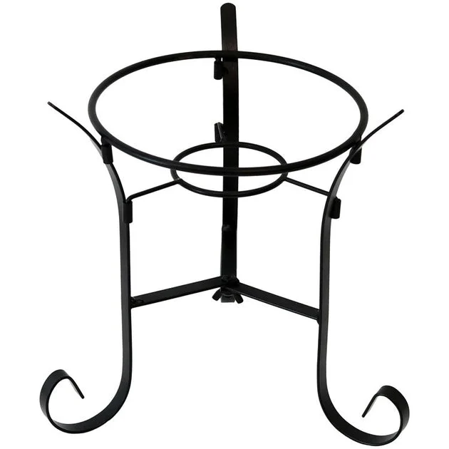 9" Steel Traditional Style Outdoor Gazing Ball Stand - Black