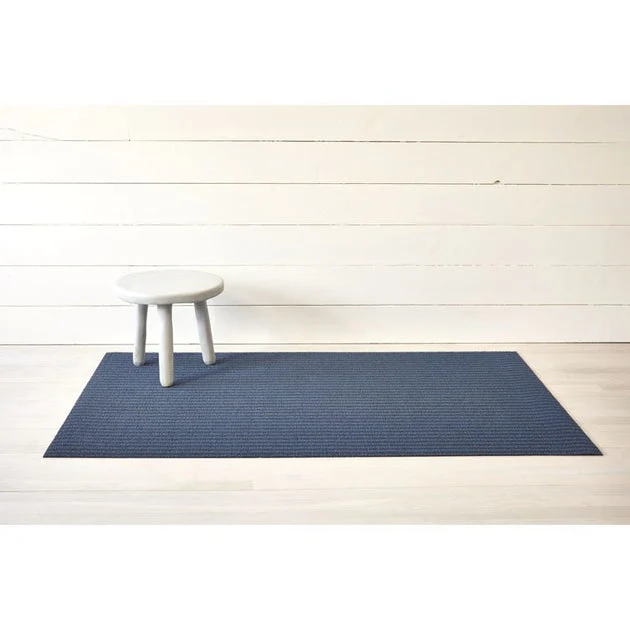 Breton Stripe Shag Mat 36" x 60" - Blueberry