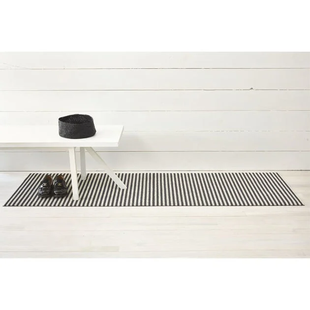 Breton Stripe Shag Mat 24" x 72" - Gravel