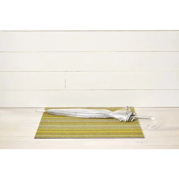 Skinny Stripe Shag Runner 18" x 28" - Citron