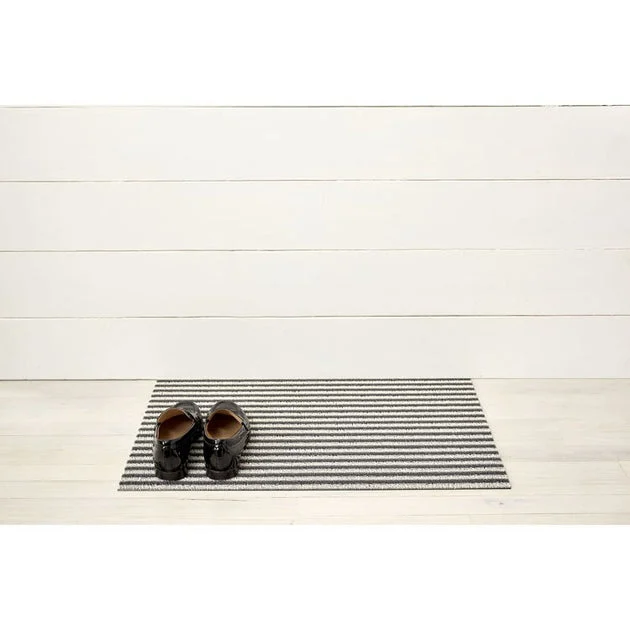 Breton Stripe Shag Mat 18" x 28" - Gravel
