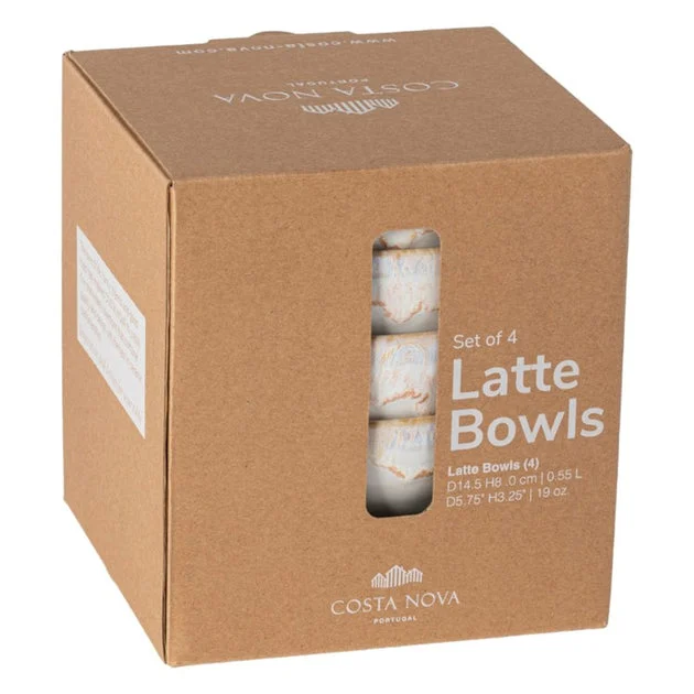 Latte Bowls 6" Latte Bowls Set of 4 - White