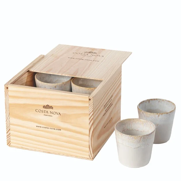 Grespresso Lungo Cups Set of 8 in Gift Box - White