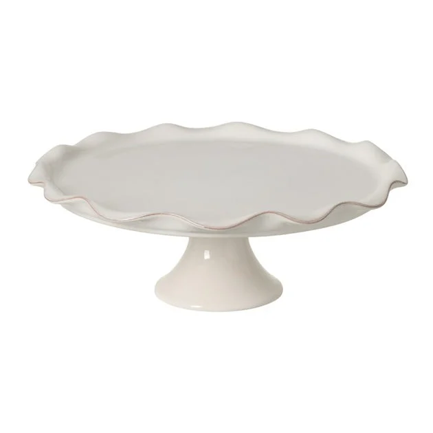 Cook & Host 14" Footed Plate - White