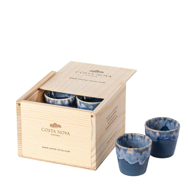 Grespresso Espresso Cups Set of 8 in Gift Box - Denim