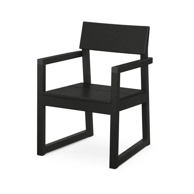 Edge Dining Arm Chair - Black