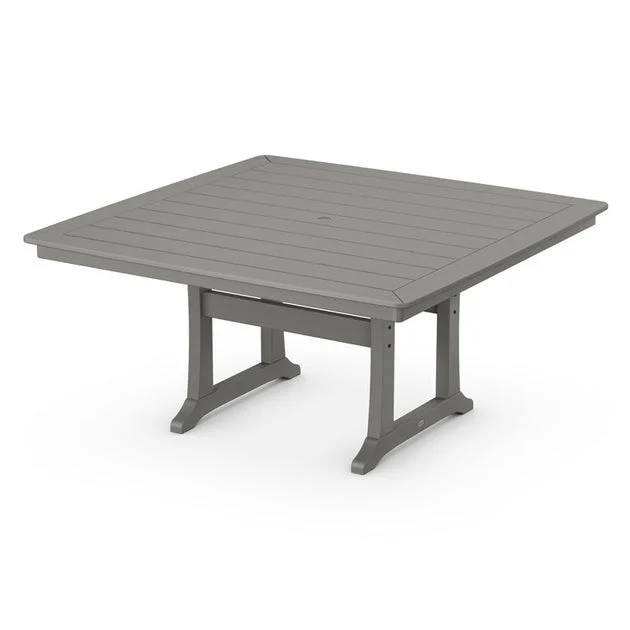 Nautical Trestle 59" Dining Table - Slate Gray