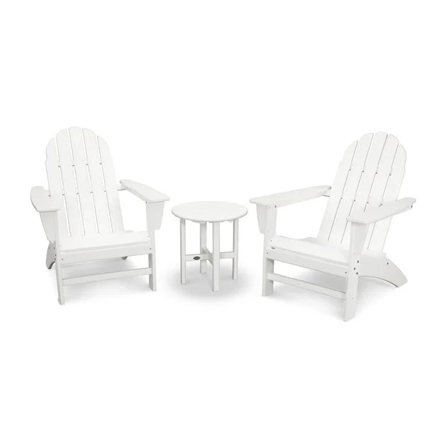 Vineyard Three-Piece Adirondack Set - White