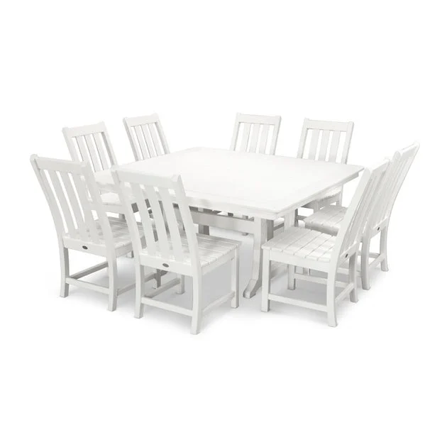 Vineyard Nine-Piece Dining Set - White