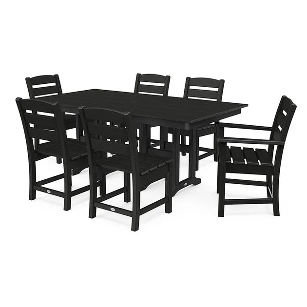 Lakeside Seven-Piece Farmhouse Dining Set - Black