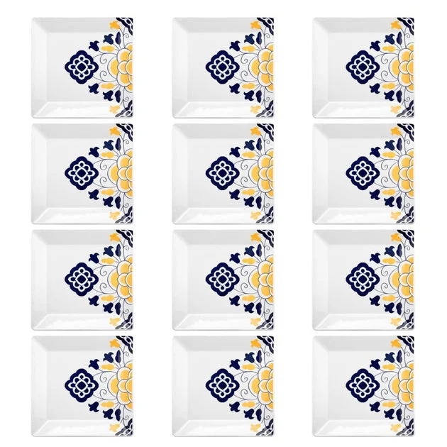 Oxford Quartier 10.43" Square Dinner Plates Set of 12
