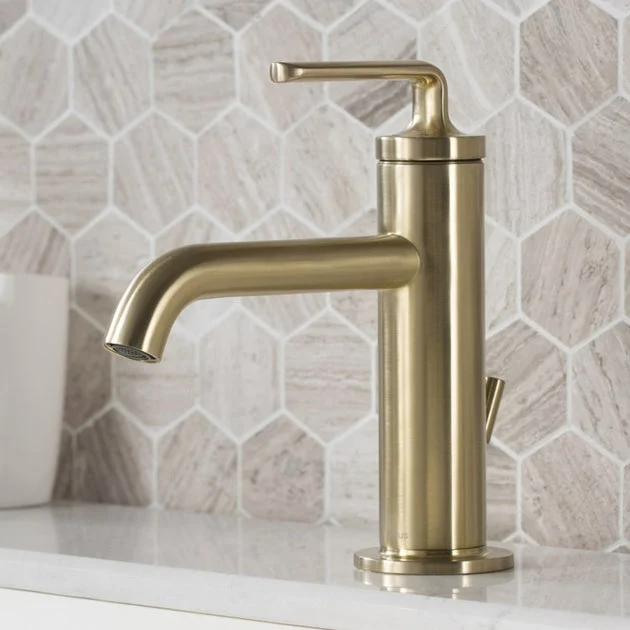 Ramus Single Handle Bathroom Sink Faucets with Lift Rod Drain 2-Pack