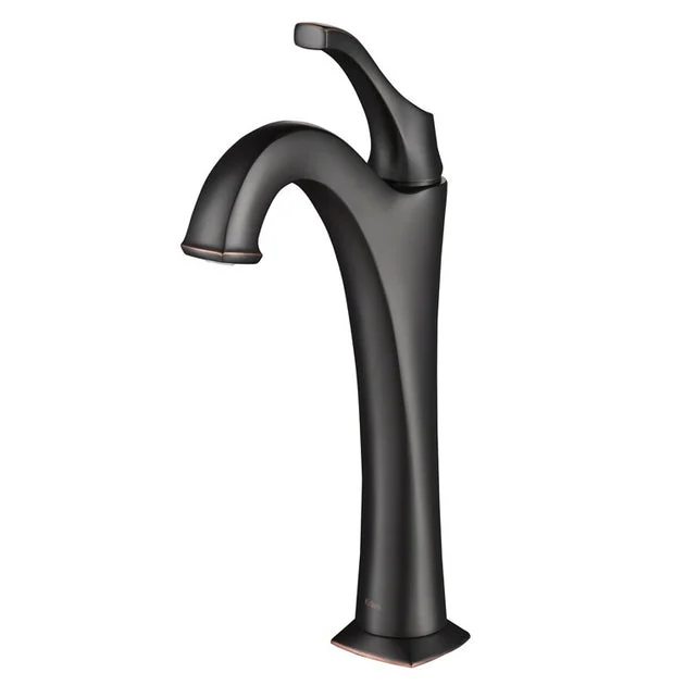 Arlo Oil Rubbed Bronze Single Handle Vessel Bathroom Faucet with Pop-Up Drain