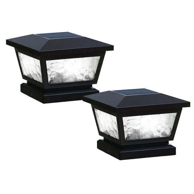 Fairmount 5" x 5"/4" x 4"/3.5" x 3.5" Solar Post Cap - Black 2-Pack