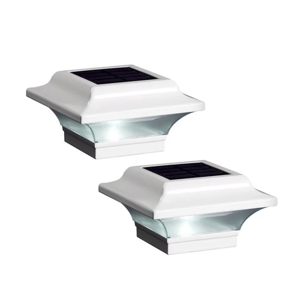 Imperial 2.5" x 2.5" Aluminum Solar Post Cap - White
