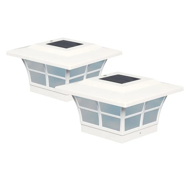 Prestige 5" x 5" PVC Solar Post Cap - White