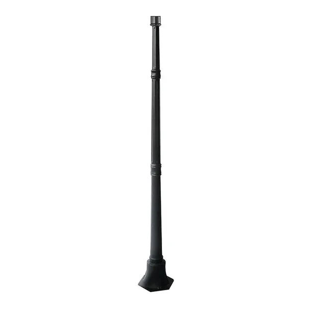 Aluminum Lamp Post Base - Black 2-Pack