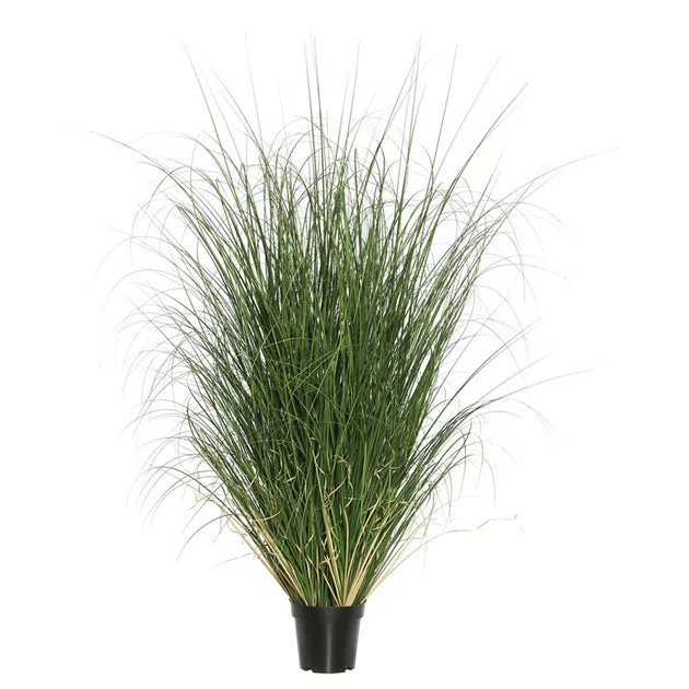 60" PVC Artificial Potted Green Curled Grass