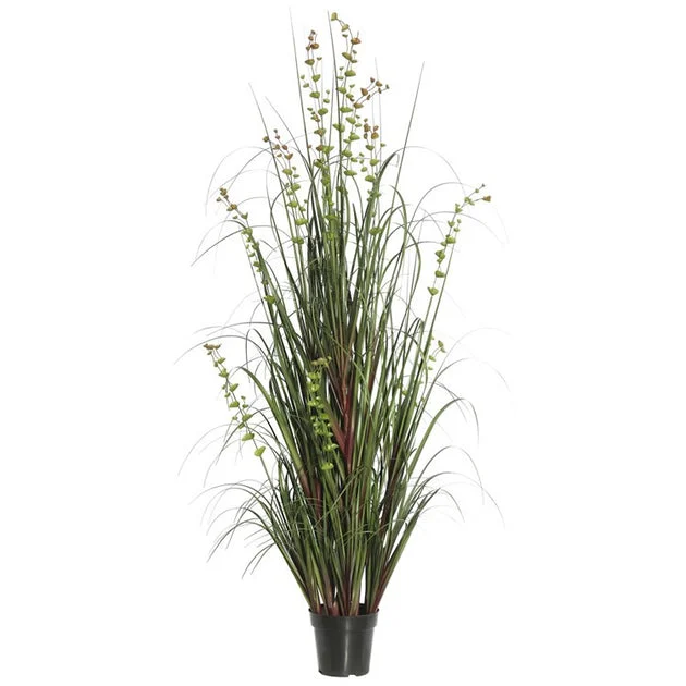 36" Artificial Potted Green Grass and Eucalyptus