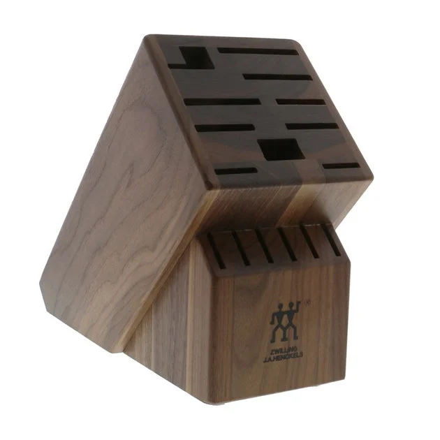 Twin Dark Walnut 16-Slot Knife Block