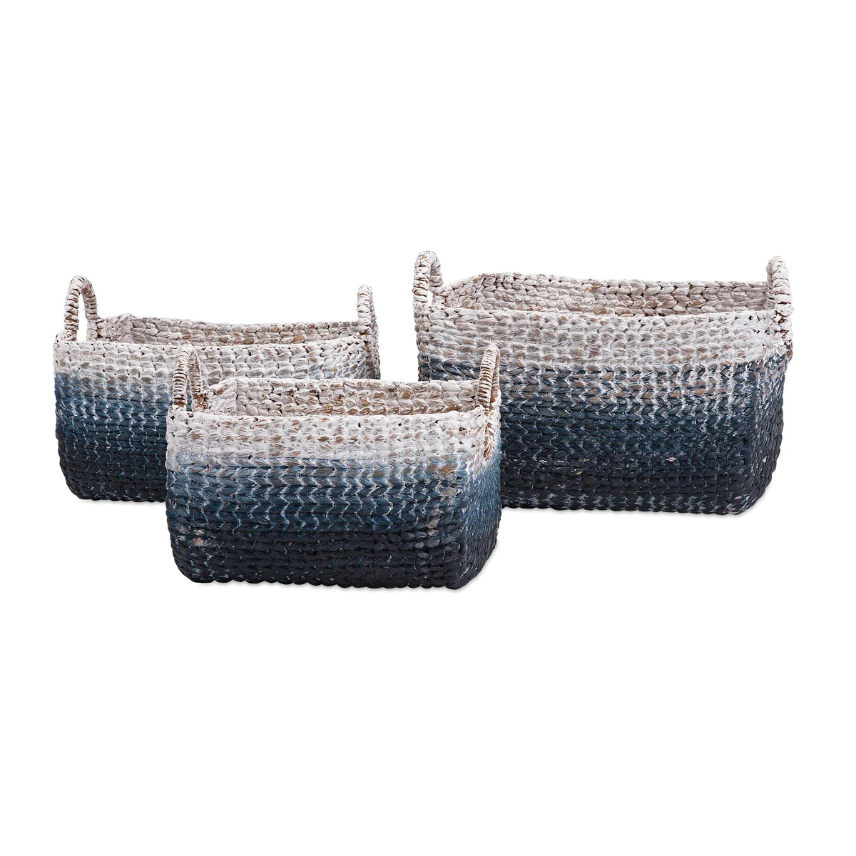 IMAX Worldwide Home Cascade Woven Water Hyacinth Baskets - Set of 3
