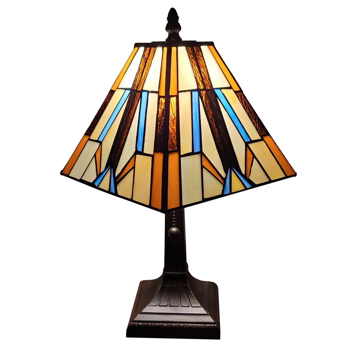 Amora Lighting Tiffany Style Mission Table Lamp 15.5" High