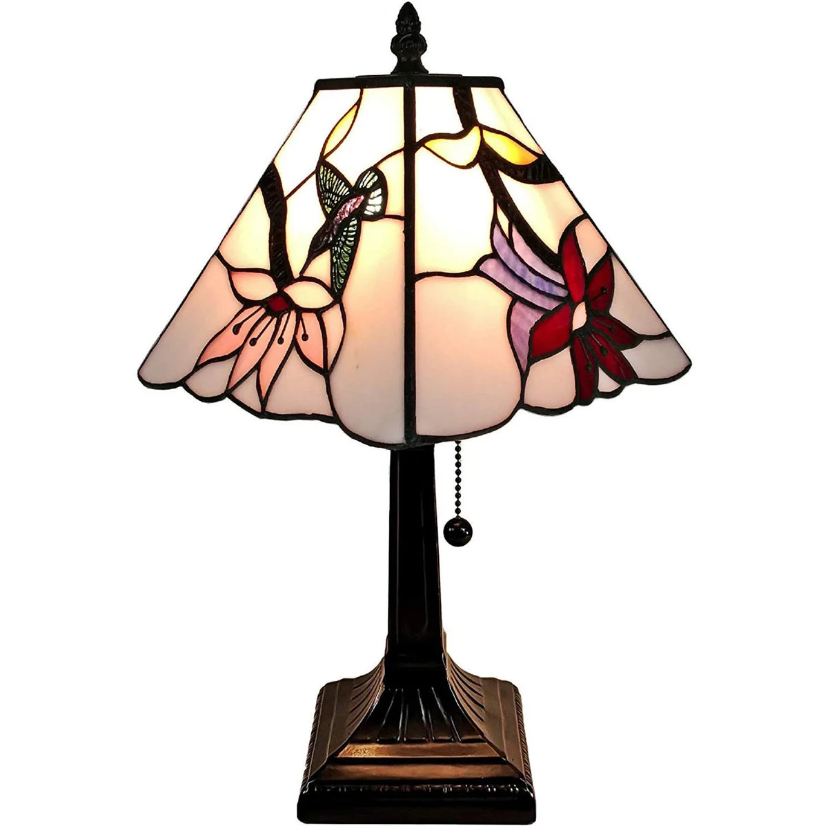 Amora Lighting Tiffany Style Mission Table Lamp 8" Wide
