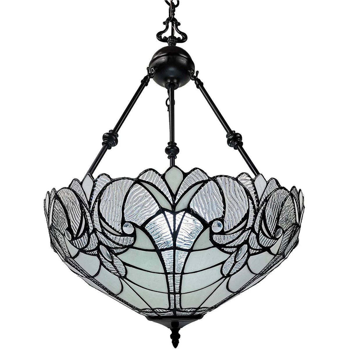 Amora Lighting Tiffany Style Floral Hanging Lamp 18" Wide