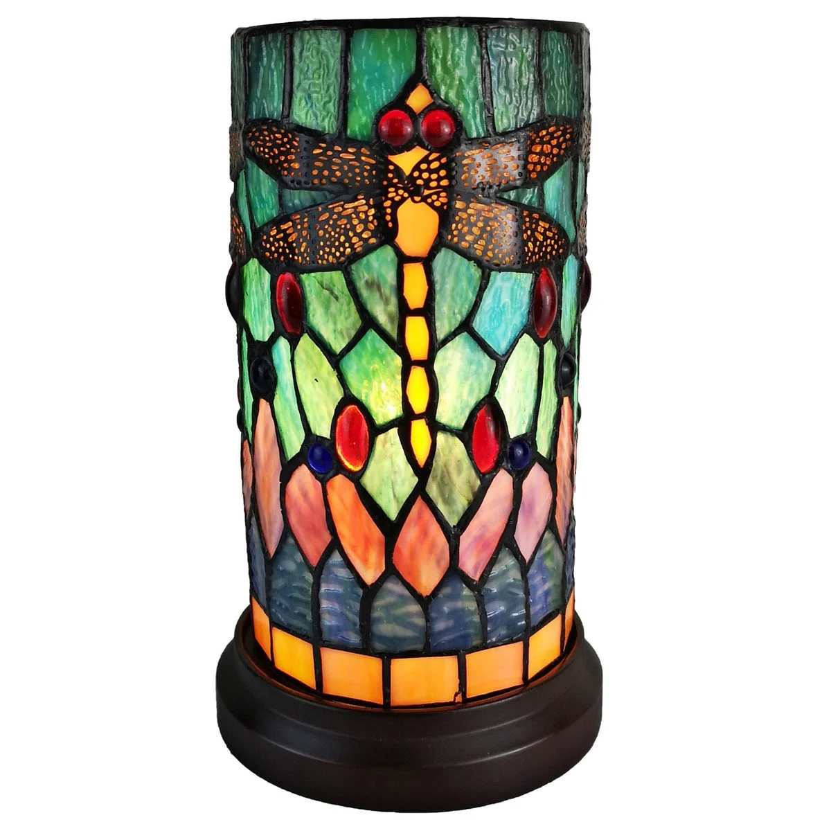 Amora Lighting Tiffany Style Accent Table Lamp 10.5" High
