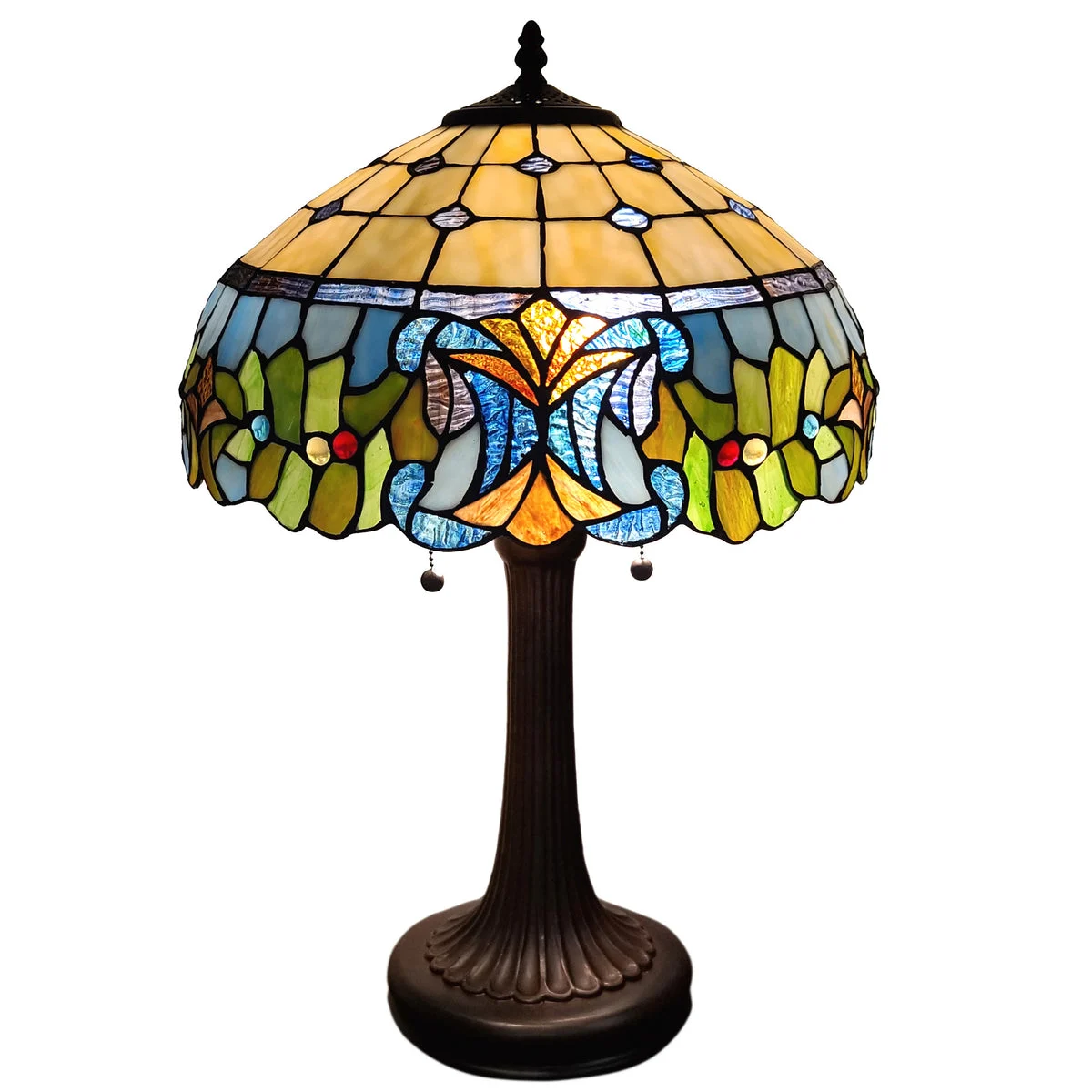 Amora Lighting Tiffany Style Multi-Color Table Lamp 23 Inches Tall