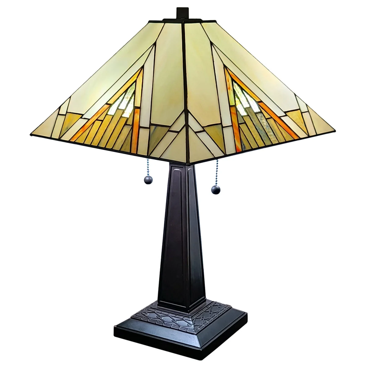 Amora Lighting Tiffany Style Mission Table Lamp 23" Tall