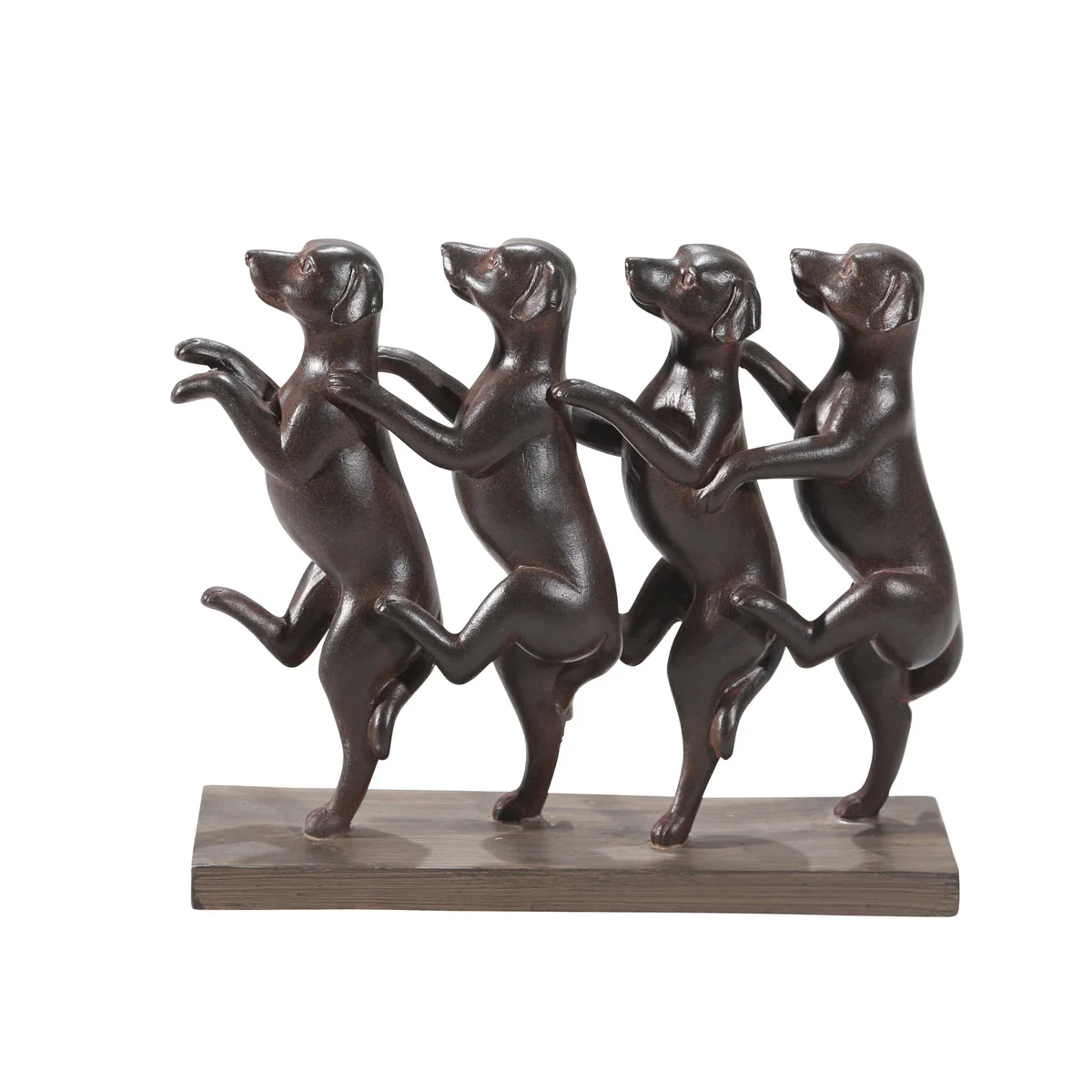 Sagebrook Home Rust Dancing Dogs