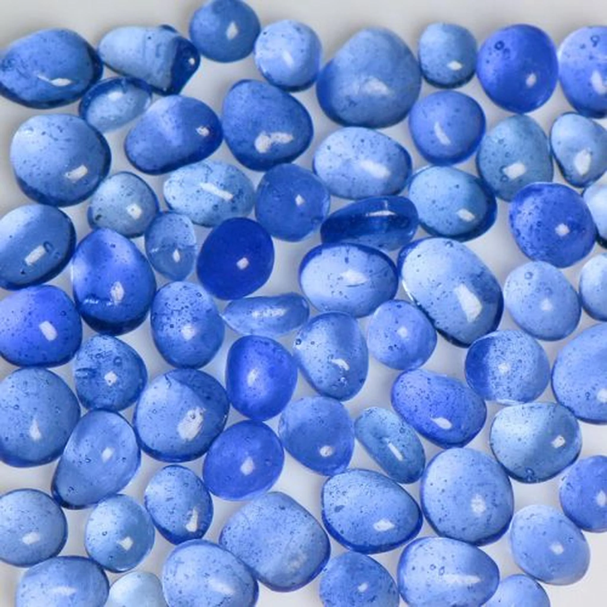 American Specialty Glass Azure Mist Size 2 Jelly Bean Glass - 22 Lbs