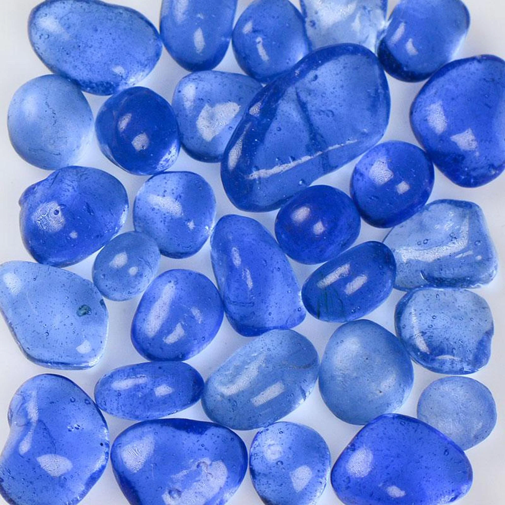 American Specialty Glass Azure Mist Size 3 Jelly Bean Glass - 22 Lbs
