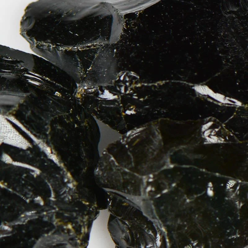 American Specialty Glass Black Large Tumbled Landscape Glass - 25 Lbs