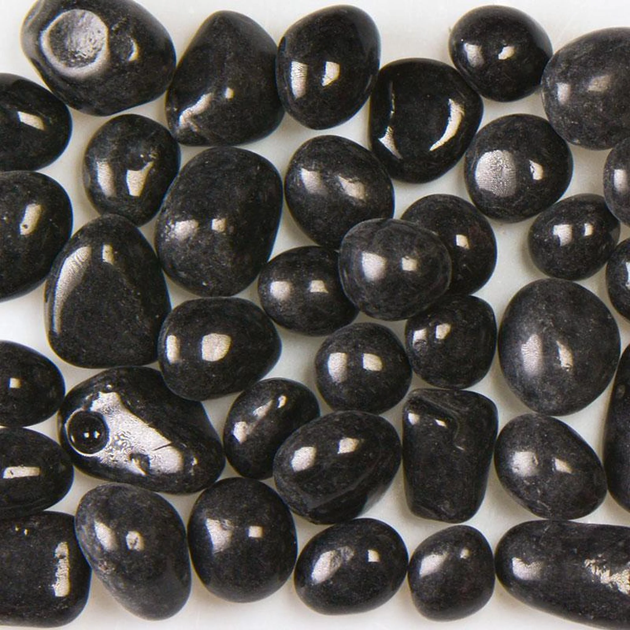 American Specialty Glass Black Licorice Size 2 Jelly Bean Glass - 10 Lbs